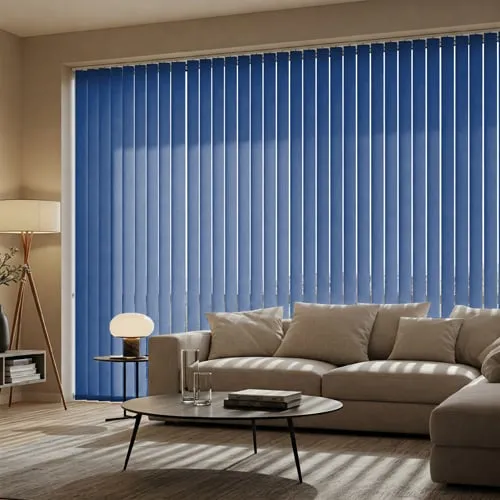 Atlantex Asc Dark Blue Flame Retardant Vertical Blinds
