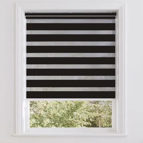 Sundown Black (Blackout/sheer) Day & Night Roller Blinds