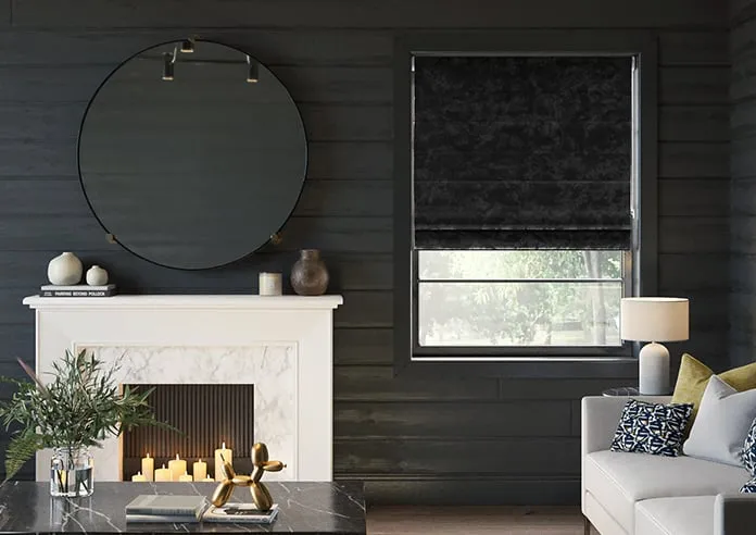 Cyrus Crushed Velvet Twilight - Roman Blind