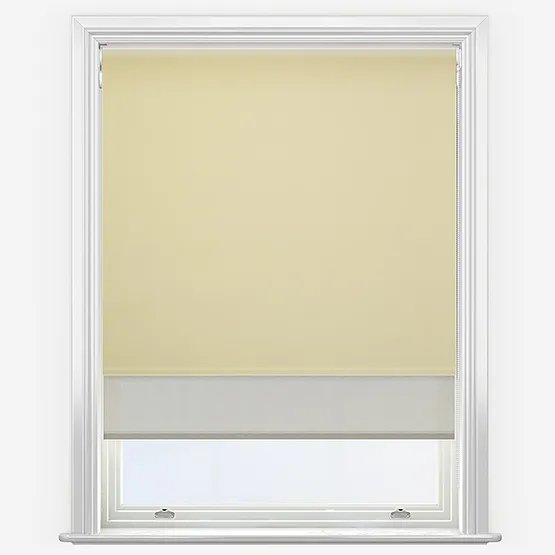Double Roller Fusion Blackout Ivory & Natural Double Roller Blind