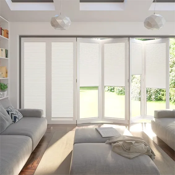 Bifold Clickfit Duoluxe Soft White Pleated Blind