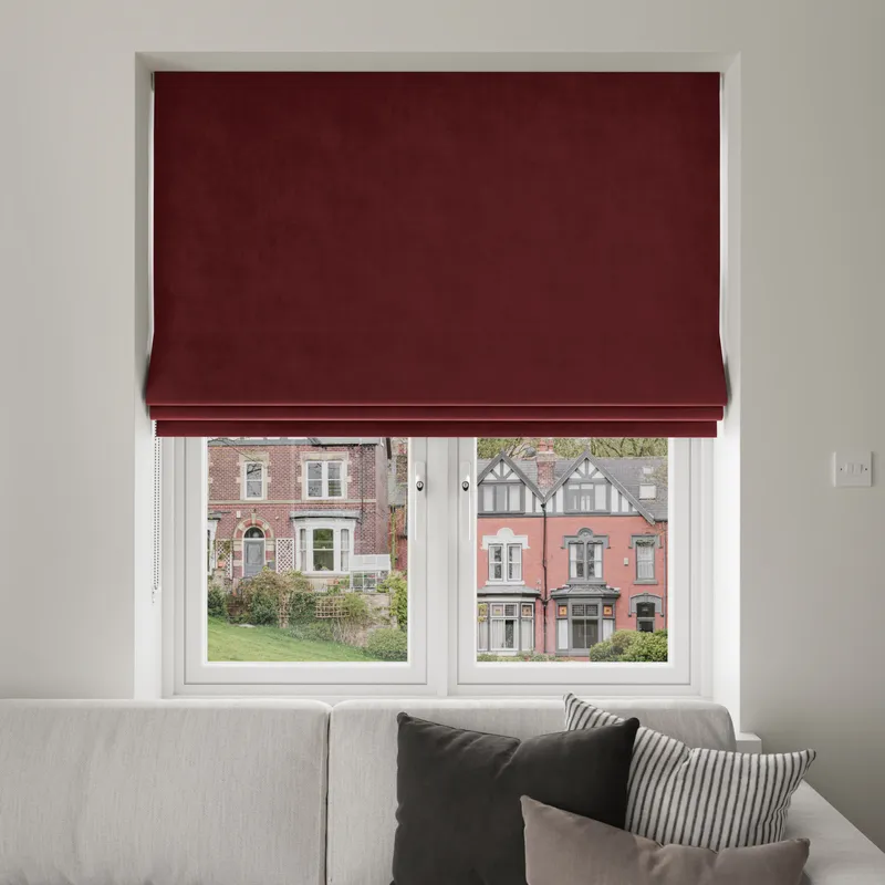 Bogota Velvet Crimson Blinds Uk