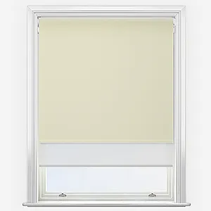 Supreme Blackout Cream & White Double Roller Blind