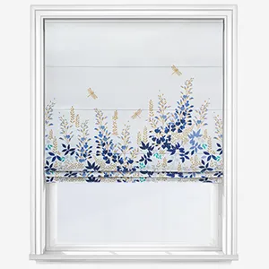 Sara Miller Wisteria White Roman Blind