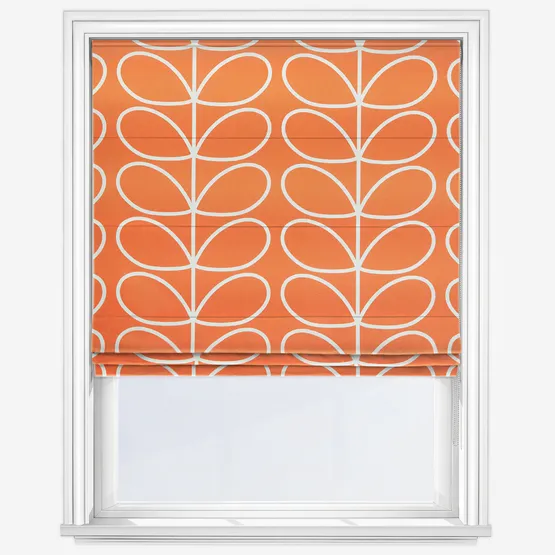 Orla Kiely Jumbo Linear Stem Persimmon Roman Blind