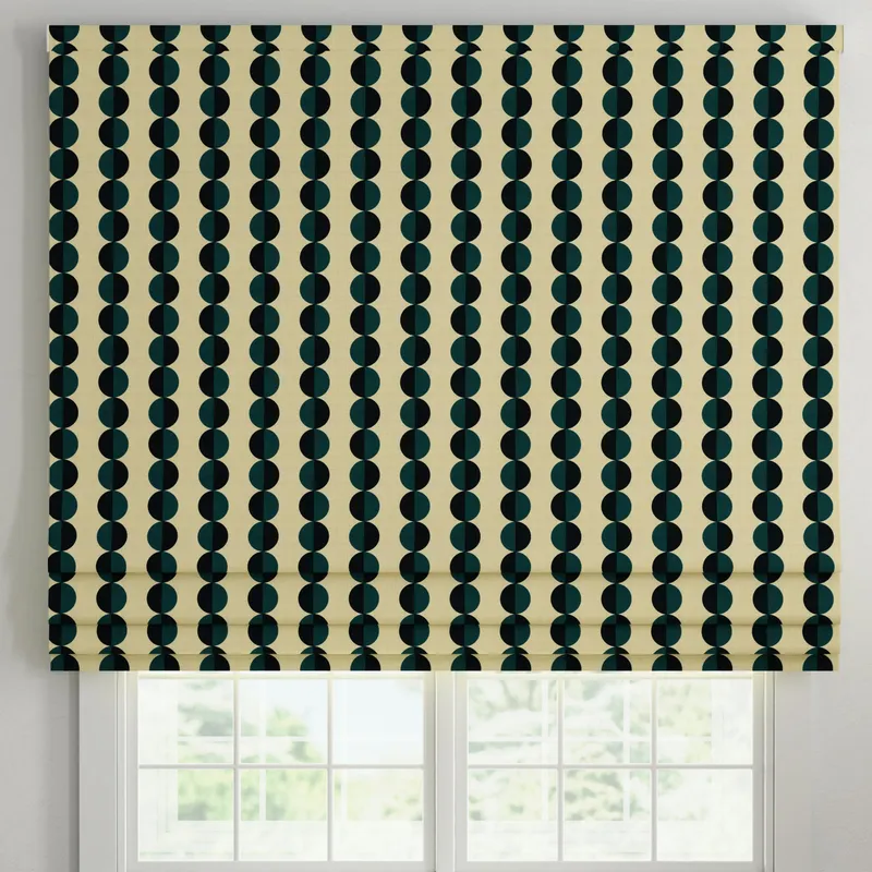 Ante Decor Valencia Printed Cotton Made To Measure Roman Blind Lapis