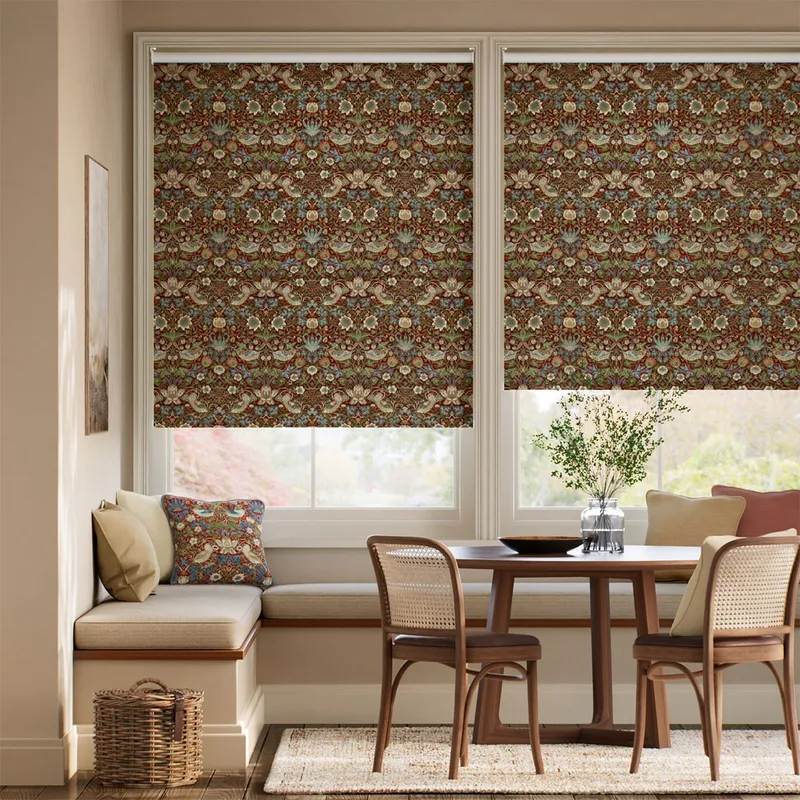 Twist2go William Morris Strawberry Thief Jacquard Merlot Roller Blind