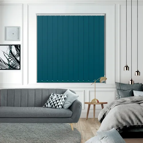 Bedtime Rich Teal Vertical Blind