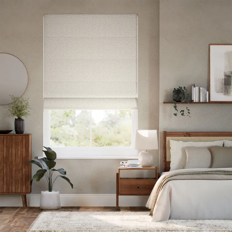 Carina Jacquard Light Taupe Roman Blind