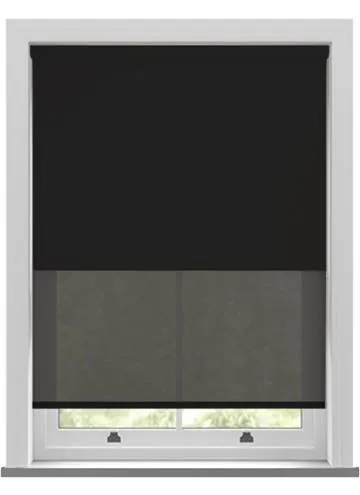 Bella Noir And Echo Noir Double Roller Blind