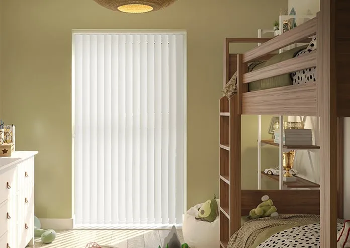 Shimmer (Blackout) Crystal White - Vertical Blind