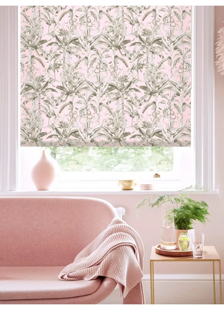 Ecuador Blush Tropical Roller Blind By Boon &Amp; Blake