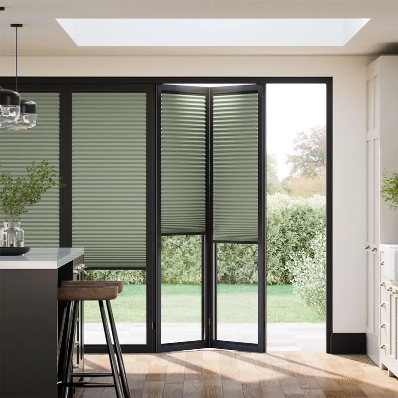 Bifold Clickfit Duoshade Forest Pleated Blind