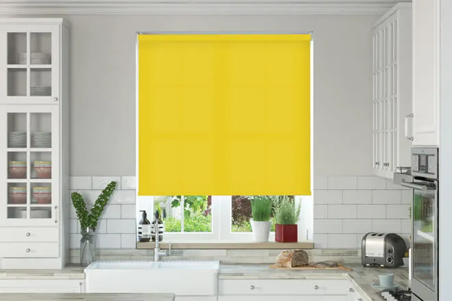 Alpha Yellow - Fire Retardant Moisture Resistant Roller Blind