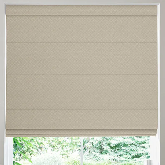 Kris Woven Diamond Made To Measure Roman Blind Vanilla