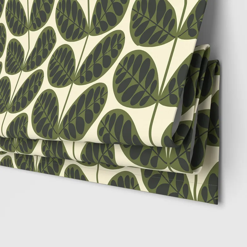 Orla Kiely Green Motorised Roman Blind | Blindsbypost