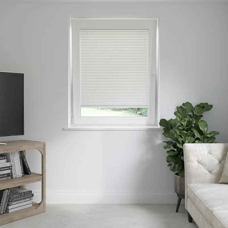 Perfect Fit Pearl White Venetian Blinds 25mm