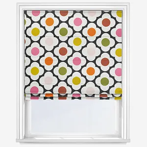Orla Kiely Spot Flower Ditsy Red Multi Roman Blind