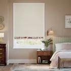 Garden Flowers Border Multi Roman Blind
