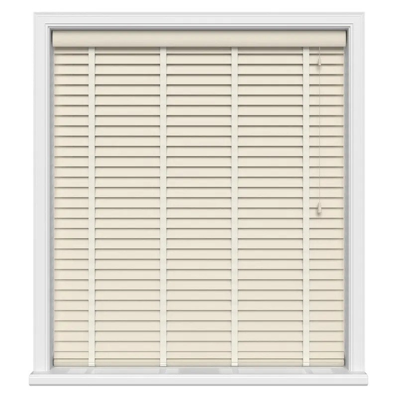 Classic Cream Grain Luxury Ecowood Motorised Uk - Wooden Blinds
