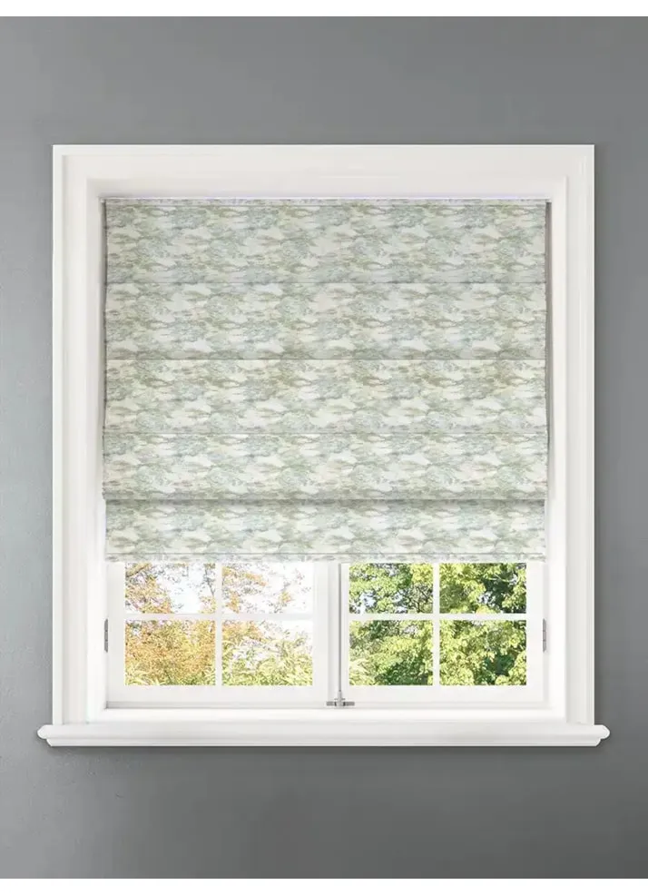 Allegany Seaglass Abstract Pattern Roman Blind