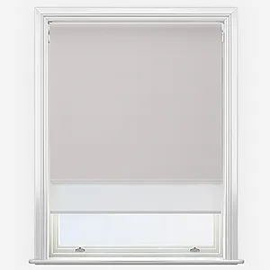 Supreme Blackout Pebble Grey & Sunvue White Double Roller Blind