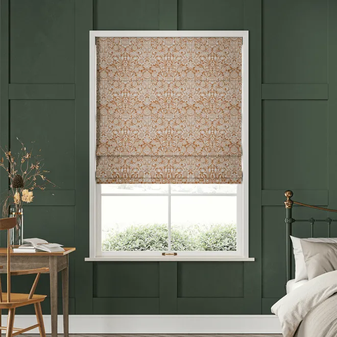 William Morris At Home Sunflower Madder - Designer Roman Blind