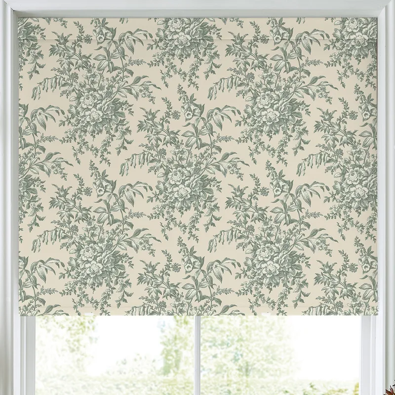 Laura Ashley Picardie Made To Measure Blackout Roller Blind Sage