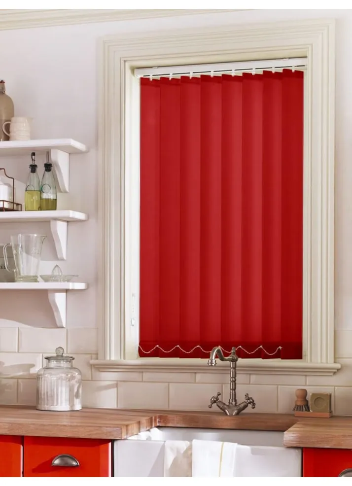 Plush Red 89mm Daylight Vertical Blind