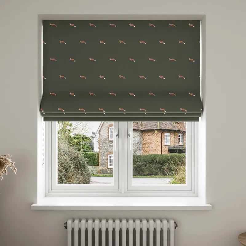 Sophie Allport Foxes Forest Green Blinds Uk