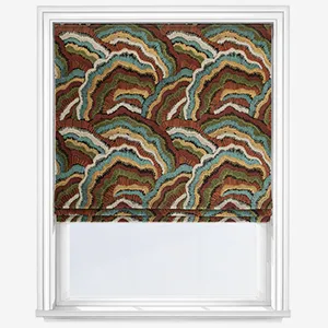 Casamance Annella Topaze Acajou Fonce Roman Blind