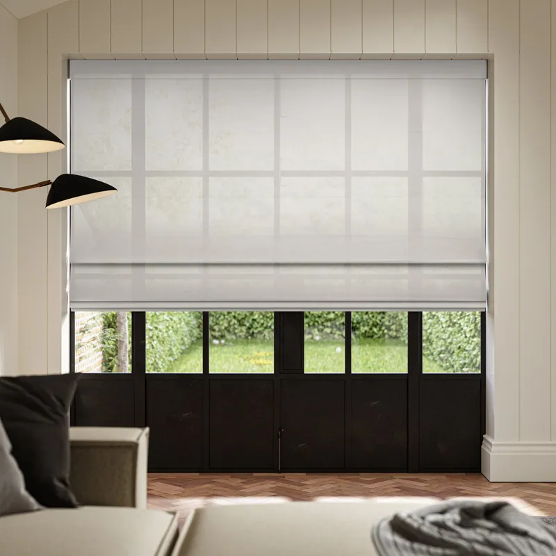 Ante Decor Karrika No Joins Sheer Made To Measure Roman Blind Dove