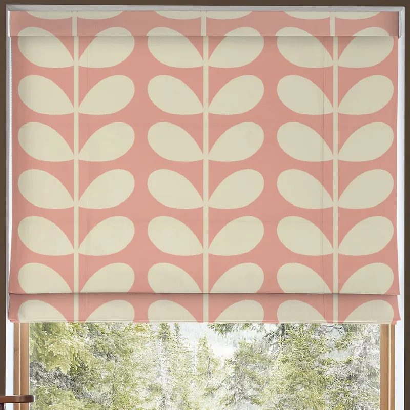 Orla Kiely Jumbo Solid Stem Made To Measure Roman Blind Pink