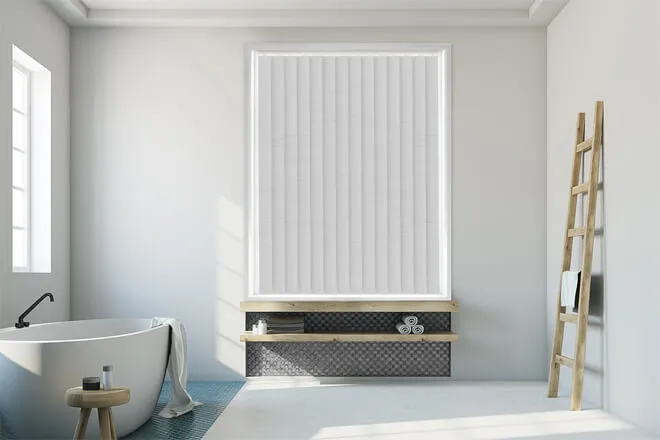 Sark Grey Whisper - Waterproof Blackout Vertical Blind