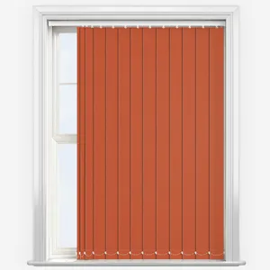 Deluxe Plain Orange Marmalade Vertical Blind