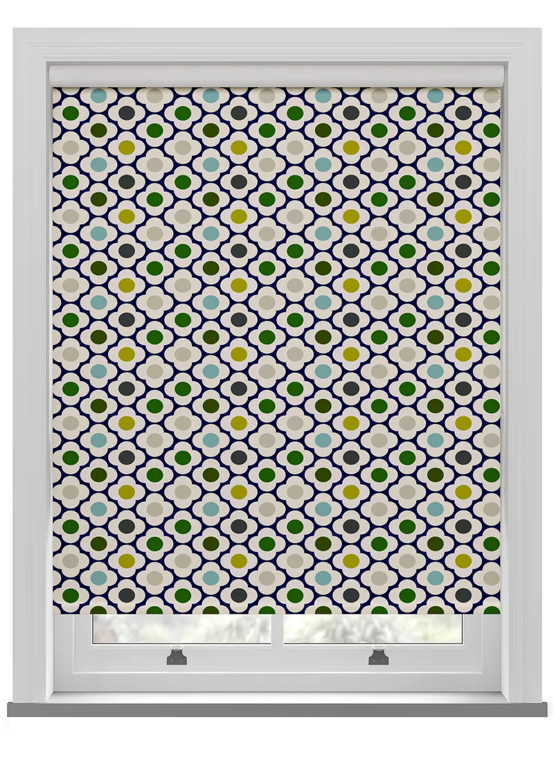 Orla Kiely Spot Flower Ditsy Blue Multi Roller Blind