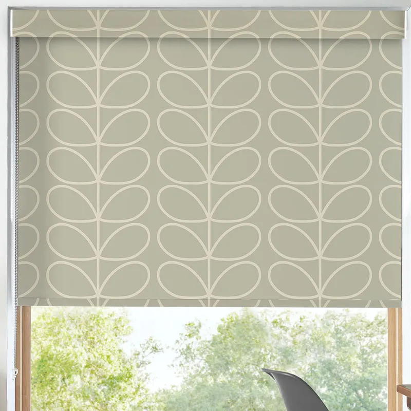 Orla Kiely Jumbo Linear Stem Translucent Made To Measure Roller Blind Pebble