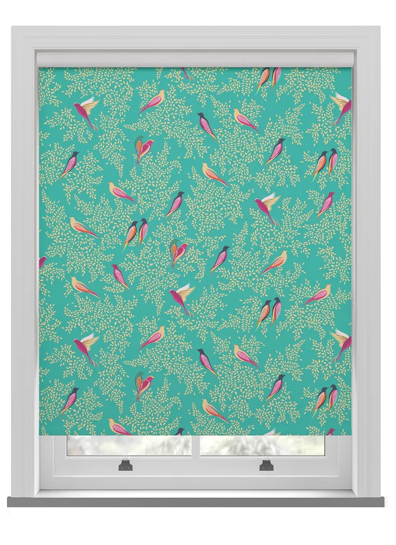 Sara Miller Green Birds Roller Blind