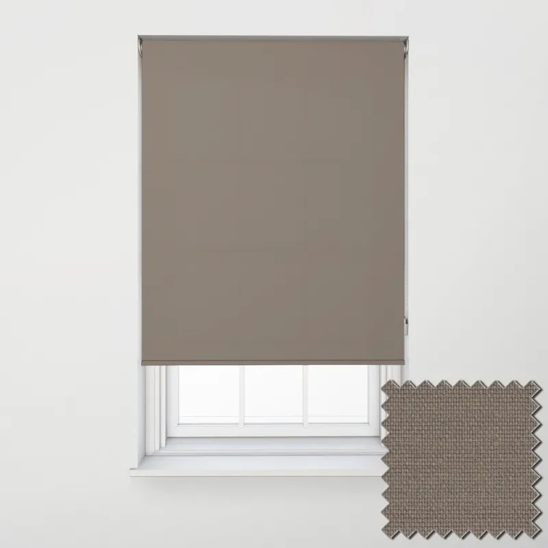 Unicolour Chocolate Extra Wide Electric Roller Blinds