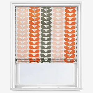 Orla Kiely Trio Stem Persimmon Multi Roman Blind