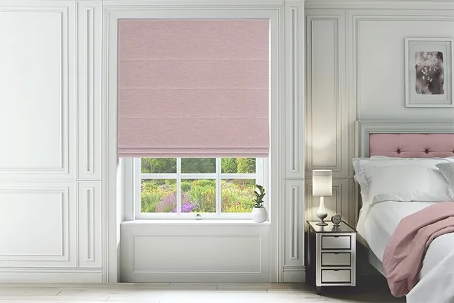 Monti Rose - Luxury Chenille Roman Blind