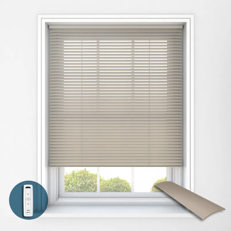 0075 Truffle Electric Venetian Blinds