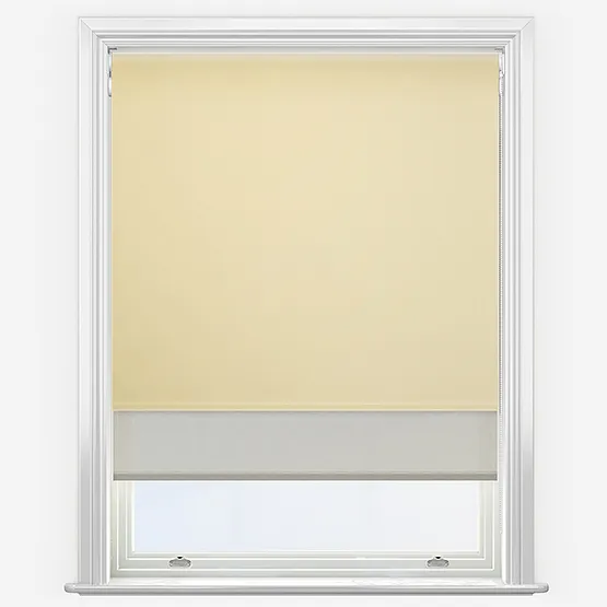 Double Roller Fusion Blackout Natural & Natural Double Roller Blind