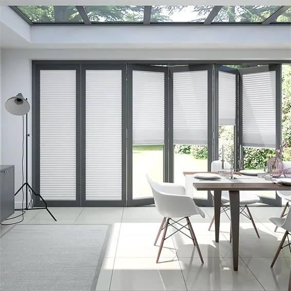 Bifold Clickfit Pure White Pleated Blind