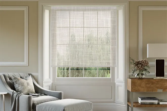 Albany Cream - Woven Voile Roller Blind