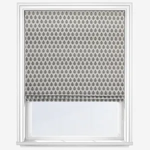 Emily Bond Jaipur Charcoal Roman Blind