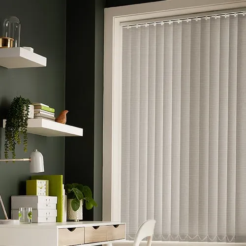 Linenweave Graphite Light Filtering Vertical Blinds