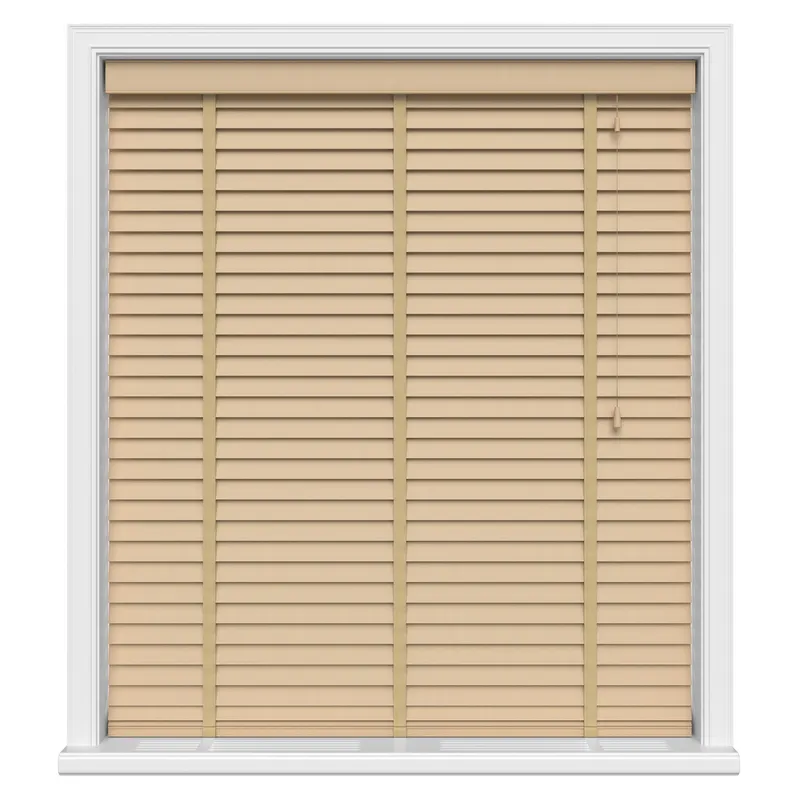 American Oak Luxury Real Wood Motorised Uk - Wooden Blinds