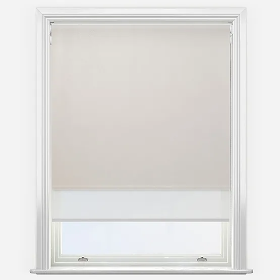 Double Roller Mamba Cream & White Double Roller Blind