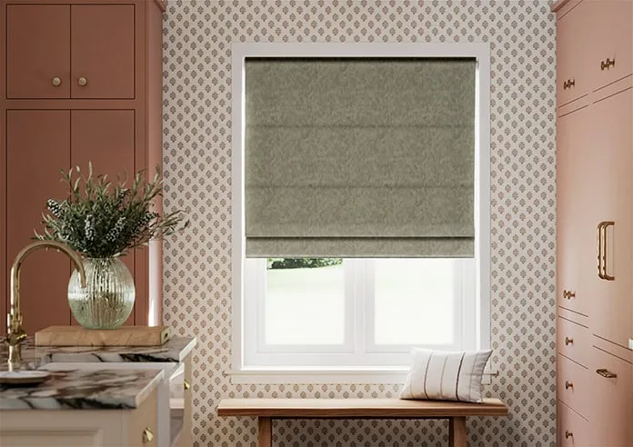 Crushed Velvet Ivory - Roman Blind
